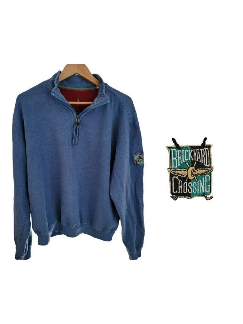 INDY Brickyard Crossing Golf Shirt - Quarter Zip Sweatshirt - Generous Size L